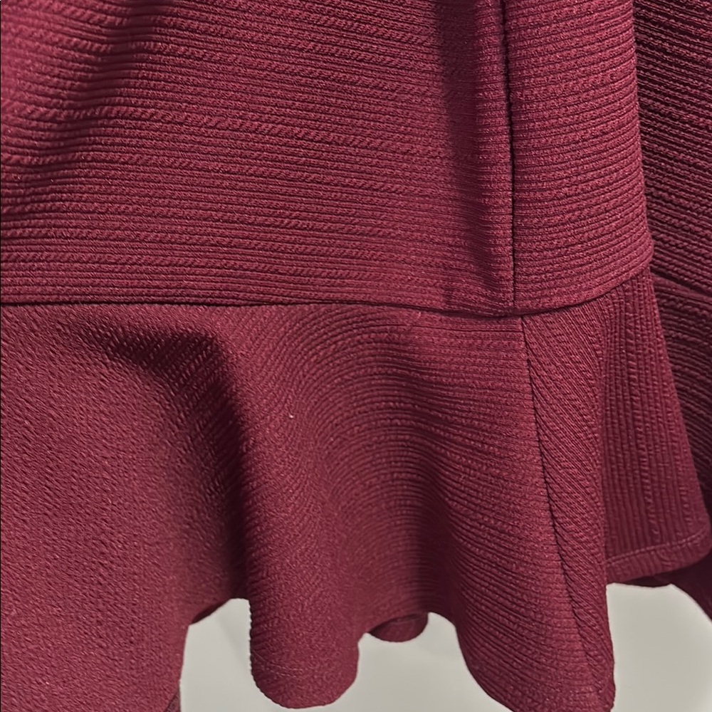 She + Sky Red Ruffled Sheath Midi Dress - Picture 11 of 11